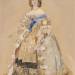 Design for the Queen's costume at the Stuart Ball, 13 June 1851